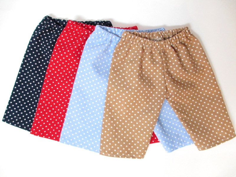 Hosen aus Babycord in verschiedenen Farben